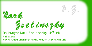 mark zselinszky business card